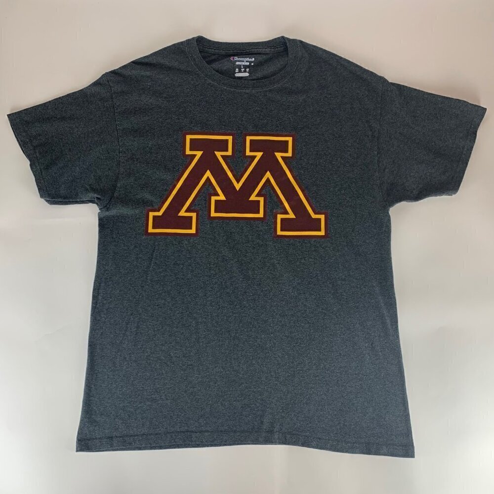 Minnesota Golden Gophers NCAA Gray Champion Short Sleeve Shirt Mens Large